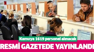 Kamuya 1619 personel alınacak