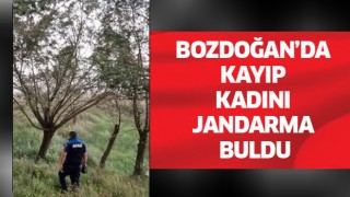 Bozdoğan'da kayıp kadından iyi haber geldi