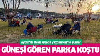 Aydın'da sıcağı gören parklara koştu