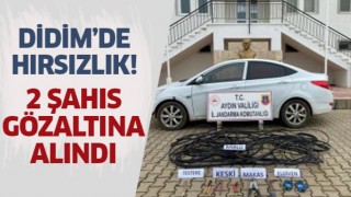 Didim'de kablo hırsızları suçüstü yakalandı