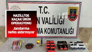 Nazilli'de kaçak ürünler jandarmaya takıldı