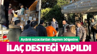 Aydınlı eczacılardan afet bölgesine ilaç desteği