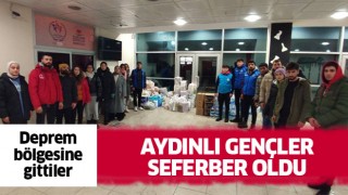 Aydınlı gençler depremzedelerin yardımına koştu