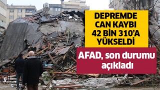 Depremde can kaybı 42 bin 310'a yükseldi