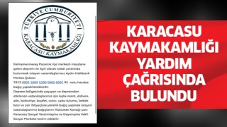 Karacasu Kaymakamlığı'ndan yardım çağrısı