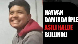 Hayvan damında iple asılı halde bulundu