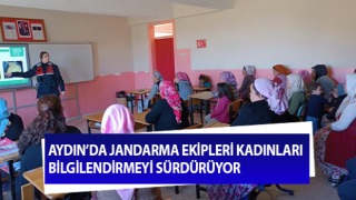 Jandarma ekipleri kadınları bilgilendirmeyi sürdürüyor