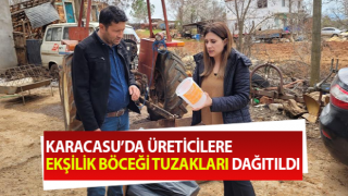 Karacasulu incir üreticilerine ekşilik böceği tuzakları dağıtıldı