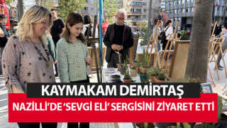 Kaymakam Demirtaş ‘sevgi eli’ sergisini ziyaret etti