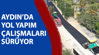 Kuşadası'nda yol yapım çalışmalarına devam ediyor