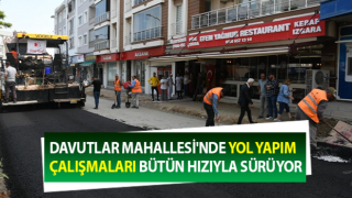 Davutlar Mahallesi’ne 25 bin metrekare sıcak asfalt