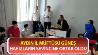 İl Müftüsü Güneş hafızların sevincine ortak oldu