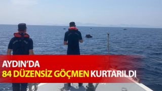 Kuşadası'nda 84 düzensiz göçmen kurtarıldı