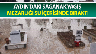 Mezarlık su içerisinde kaldı