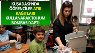 Atık kağıtlarla tohum bombası yaptılar