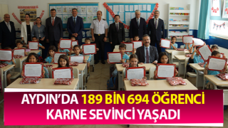 Aydın’da 189 bin 694 öğrenci karne sevinci yaşadı