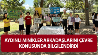 Aydınlı minikler arkadaşlarını çevre konusunda bilgilendirdi