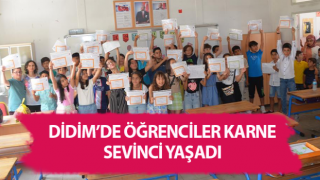 Didim’de öğrenciler karne sevinci yaşadı