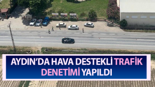 Havadan trafik denetiminde 345 araç kontrol edildi