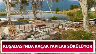 Kocagöl’de kaçak yapılar sökülüyor