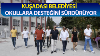 Kuşadası Belediyesi okullara desteğini sürdürüyor