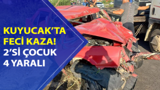 Kuyucak’ta trafik kazası: 2’si çocuk 4 yaralı