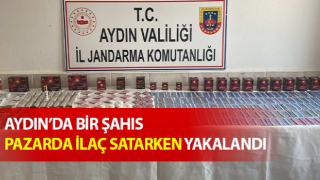 Pazarda ilaç satarken yakalandı