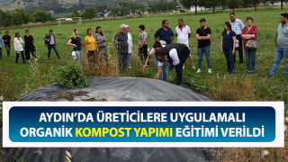 Üreticilere organik kompost yapımı eğitimi verildi