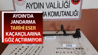 Aydın’da jandarma tarihi eser kaçakçılarına göz açtırmıyor