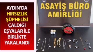 Çaldığı eşyalar ile birlikte yakalandı