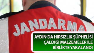 Çaldığı malzemeler ile birlikte yakalandı