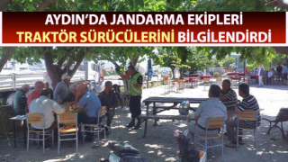 Jandarma traktör sürücülerini bilgilendirdi