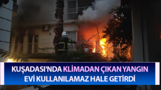 Klimadan çıkan yangında ev kullanılamaz hale geldi