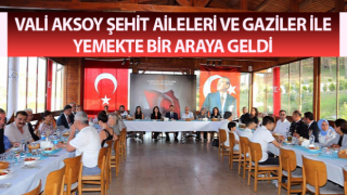 Vali Aksoy şehit aileleri ve gaziler ile bir araya geldi