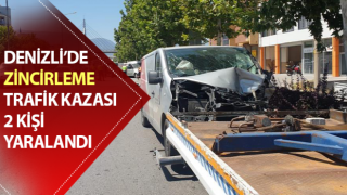 Zincirleme trafik kazasında 2 kişi yaralandı