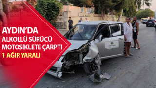 Alkollü sürücü motosikletliye çarptı: 1 ağır yaralı