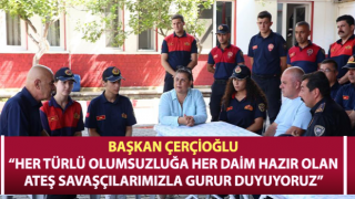 Aydın’ın ‘Ateş Savaşçıları’ndan Başkan Çerçioğlu’na doğum günü sürprizi