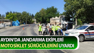 Jandarma ekipleri motosiklet sürücülerini uyardı