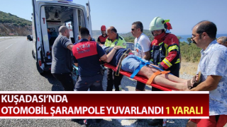 Otomobil şarampole yuvarlandı: 1 yaralı