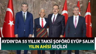 Aydın’da 55 yıllık taksi şoförü yılın ahisi seçildi