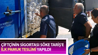 Çiftçinin sigortası Söke TARİŞ'e ilk pamuk teslimi yapıldı