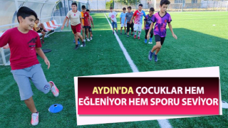 Çocuklar hem eğleniyor hem sporu seviyor