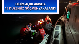 Didim’de 15 düzensiz göçmen yakalandı