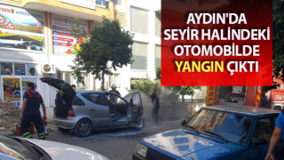 Efeler’de araç yangını