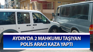 Mahkum taşıyan polis aracı kaza yaptı