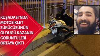 Motosiklet sürücüsünün öldüğü kazanın görüntüleri ortaya çıktı