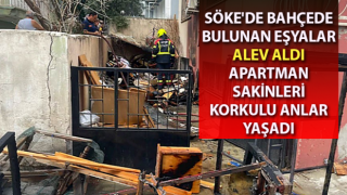 Söke'de korkutan yangın