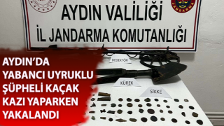 Yabancı uyruklu şüpheli kaçak kazı yaparken suçüstü yakalandı