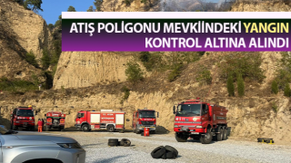 Atış poligonu mevkiindeki yangın kontrol altına alındı