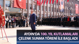 Aydın'da 100. yıl kutlamaları çelenk sunma töreni ile başladı